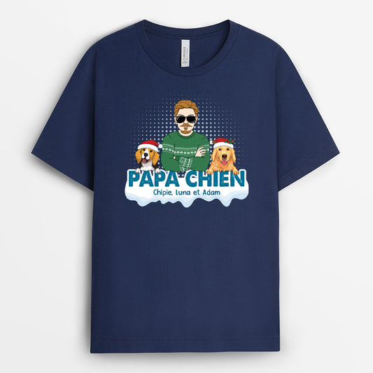 1638AFR2 t shirt maman chien papa chien personnalise