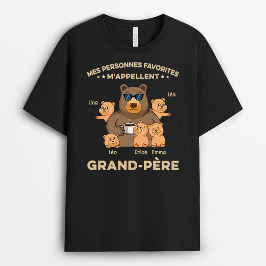 1639AFR1 t shirt mes personnes preferees mappellent papy personnalise
