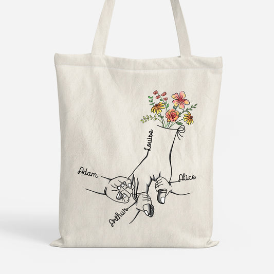 1672BFR1 tote bag personnalise mamie_ maman tenir sa main 1672b6p5a