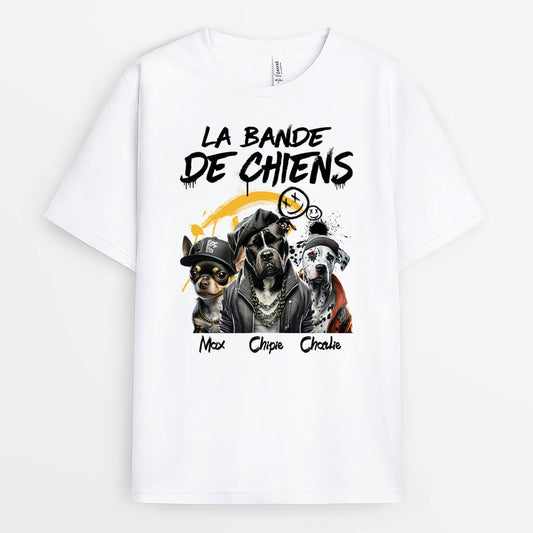 1700AFR2 t shirt la bande du chien personnalise