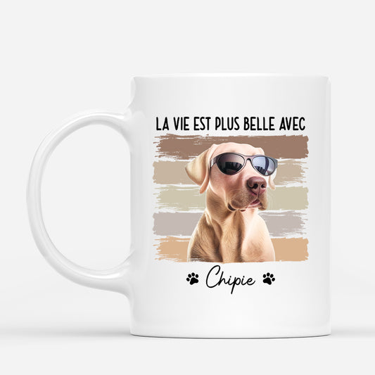 1716MFR1 mug la meilleure vie avec le chat et le chien personnalise_c8981736 8f5e 4ad8 9171 8a1b533be827