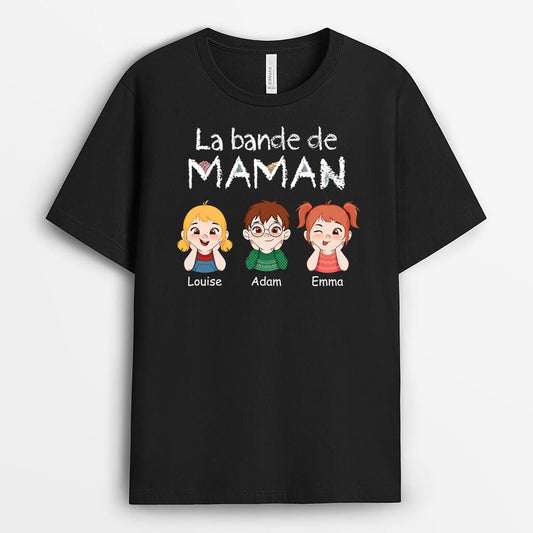 1734AFR2 t shirt la bande a maman personnalise