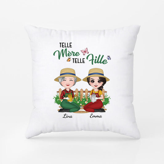 1864PFR1 coussin telle mere telle fille personnalise