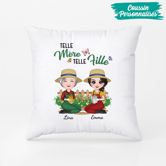 1864PFR2 coussin telle mere telle fille personnalise