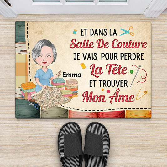 1905DFR2 paillasson et dans la salle de couture_ je vais_ pour perdre la tete et trouver mon ame personnalise