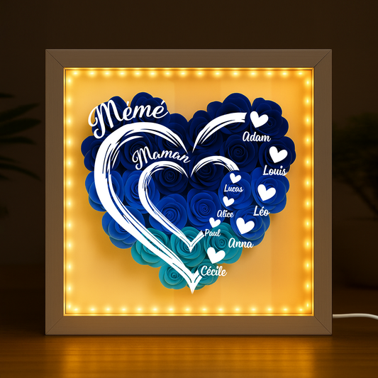 1969OFR2 boite a fleurs personnalisee avec prenom maman mamie coeurs rouges 1969o