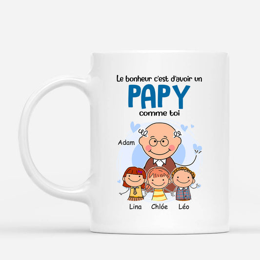 2001MFR1 mug le bonheur cest davoir un papy comme toi personnalise