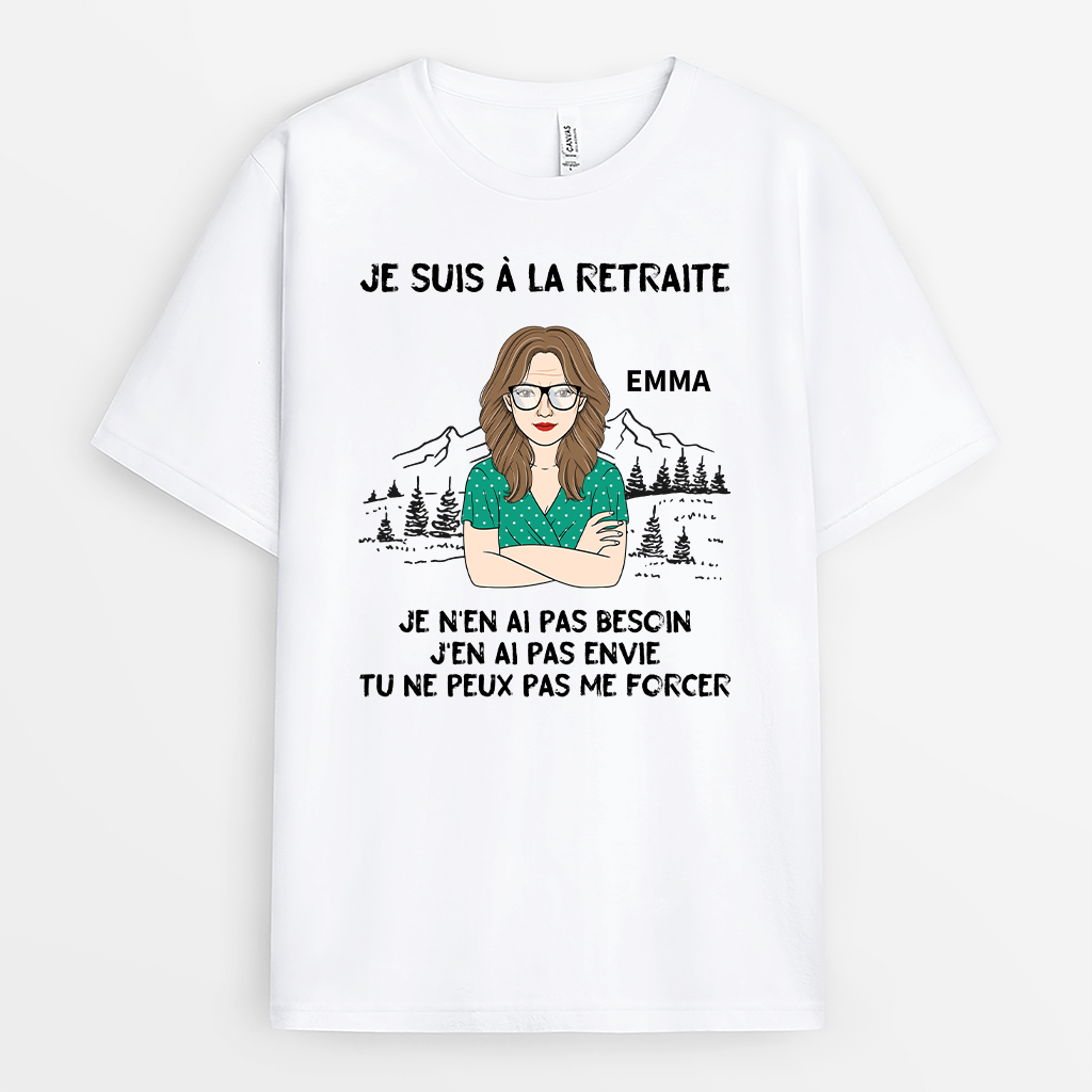 2006AFR2 t shirt je suis a la retraite personnalise