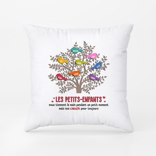 2042PFR2 coussin les petits enfants oiseaux personnalise
