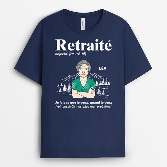 2071AFR2 t shirt retraite je fais ce que je veux quand je veux personnalise