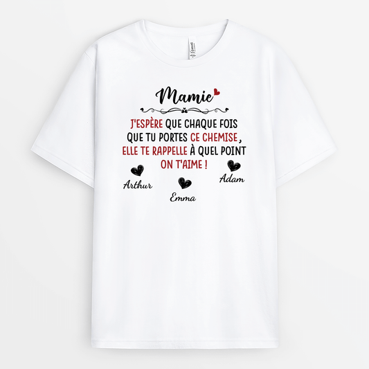 2087AFR1 t shirt chaque fois que tu portes cette chemise je taime personnalise