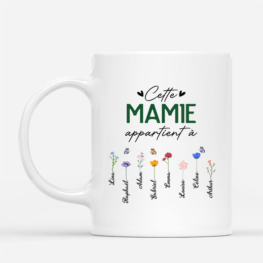 2132MFR1 mug personnalise bonne fete mamie avec jardin maman mamie appartient a 2132m8v7a