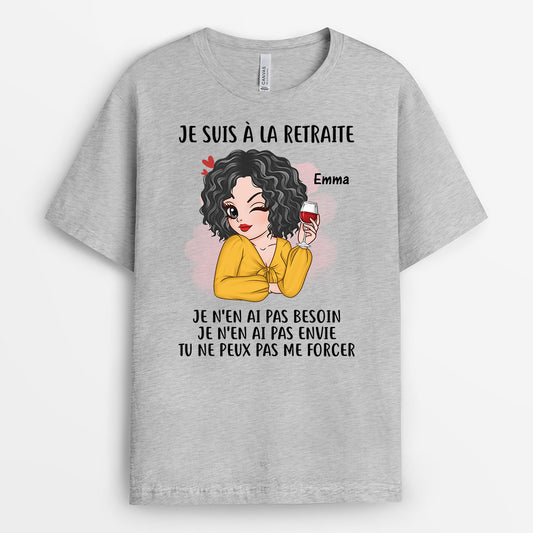 2135AFR2 t shirt je suis a la retraite version mignonne personnalise_3663b91d 24e4 452d 8dab 67e5c2341a19