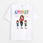 2152AFR1 t shirt amour version mignonne personnalise