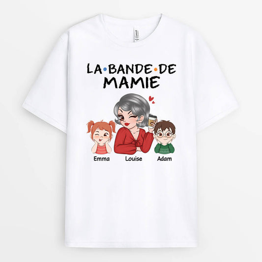 2153AFR1 t shirt la bande de mamie version mignonne personnalise