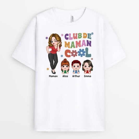 2159AFR1 t shirt club de maman mamie cool personnalise