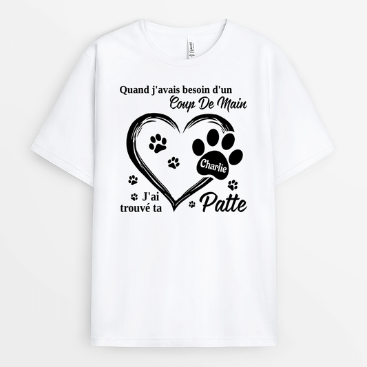 2178AFR1 t shirt quand javais besoin dun coup de main personnalise