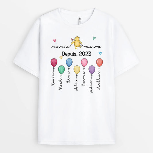2181AFR1 t shirt mamie ours depuis personnalise