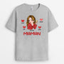 2186AFR2 t shirt mamie charmante avec coeur rouge personnalise