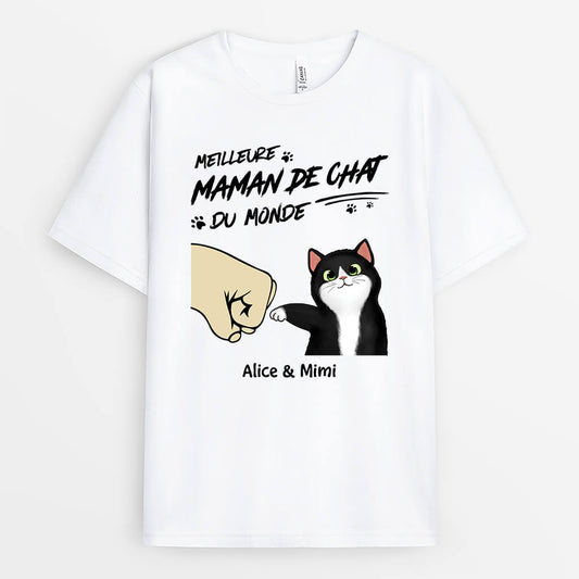 2279AFR2 t shirt meilleur papa chat maman chat du monde bosse de poing personnalise_77004510 fdf6 4063 8334 ab86365df95b