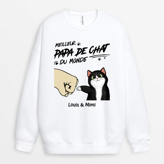 2279WFR1 sweatshirt personnalise meilleure maman chat 2279w5l5d