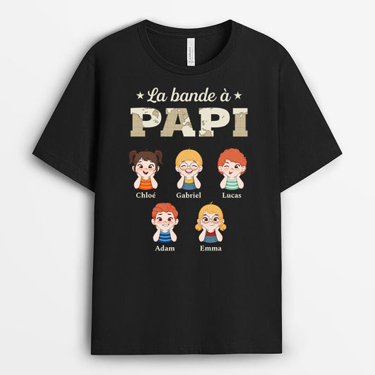 2317AFR1 t shirt la bande a papa version carte personnalise