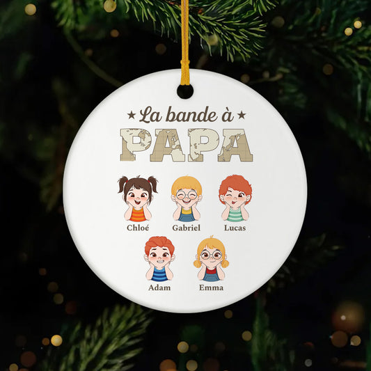 2317OFR1 ornement ceramique blanc personnalise la bande a papa 2317okm8b