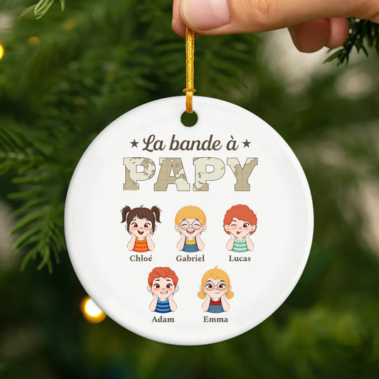 2317OFR2 ornement ceramique blanc personnalise la bande a papa 2317okm8b