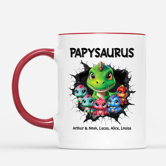 2344MFR2 mug papasaurus dechirant le vent 3d personnalise