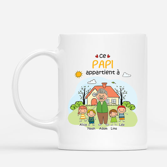 2361MFR1 mug personnalise ce papy cette mamie appartient a 2361m6l5b
