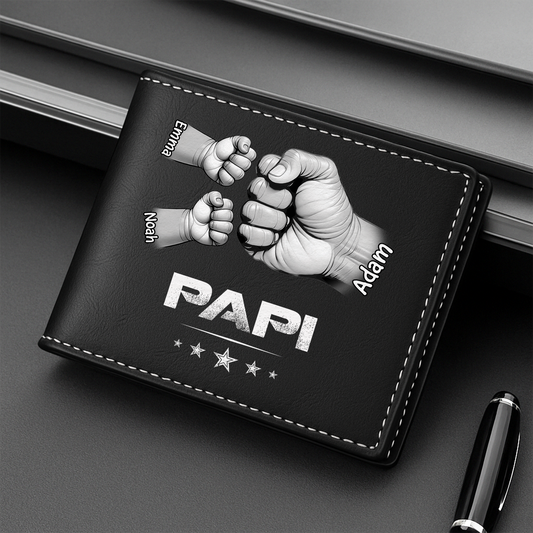 2407JFR2 portefeuille en cuir personnalise pour papa bosses de poing 2407j5h5b