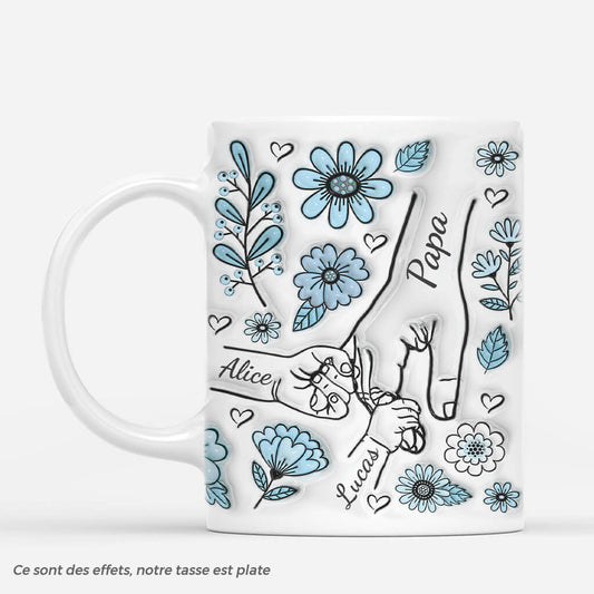 2408MFR2 papy tenant les mains avec fleurs bleues 3d mug personnalise pour papy_2af79fb2 e7d0 49e6 8fef a90857c3539c
