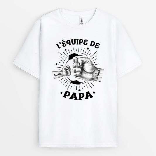 2438AFR1 t shirt personnalise lequipe de papa football version monochrome 2438a587b