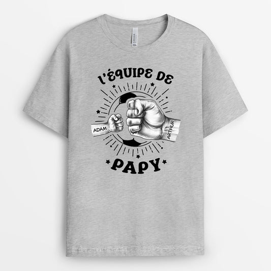 2438AFR2 t shirt personnalise lequipe de papa football version monochrome 2438a587b