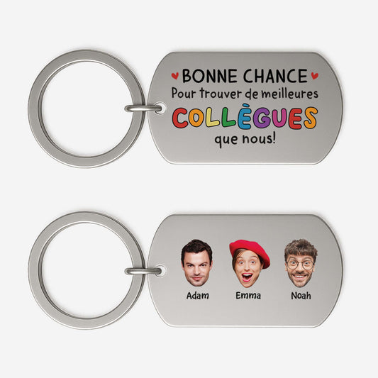 2449JFR1 porte cle aluminium personnalise meilleures collegues avec visages 2449j8l5o