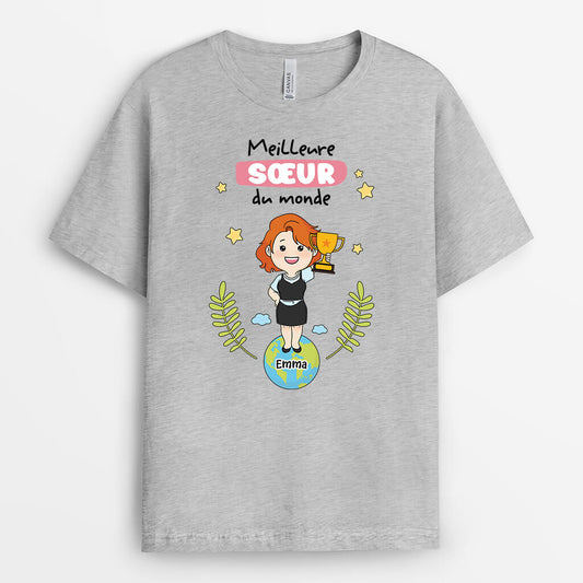 2472AFR2 t shirt meilleure soeur du monde personnalise