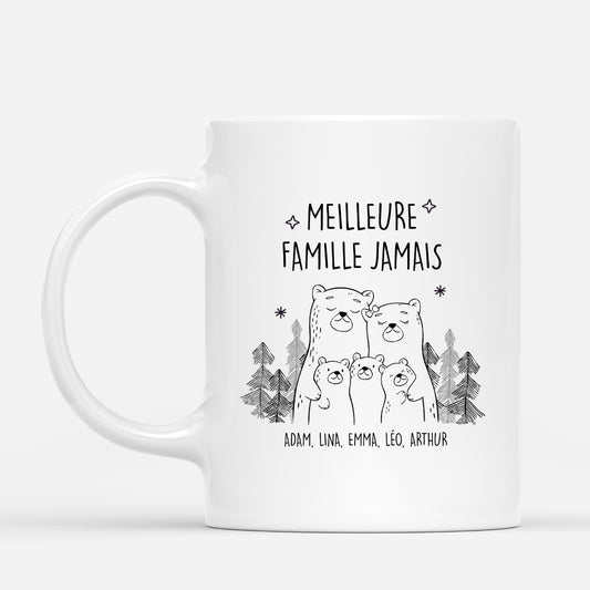 2509MFR1 mug la meilleure famille du monde des ours personnalise_b644141a ff78 4df9 af3c 29f81a22c758