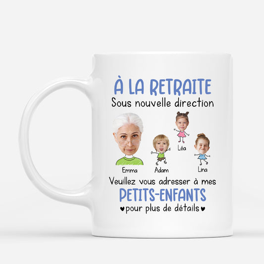 2525MFR1 a la retraite sous nouvelle direction version femme avec visages  mug retraite personnalise_d835f0be fa95 4c33 a745 9c0c6f4a3a6b