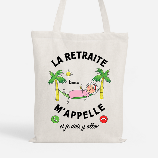 2538BFR1 tote bag personnalise la retraite mappelle version femme 2538btv7a