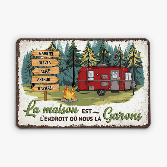 2646EFR1 notre maison est la ou nous nous garons plaque maison personnalisee