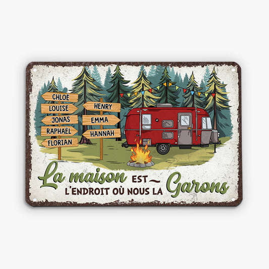 2646EFR2 notre maison est la ou nous nous garons plaque maison personnalisee