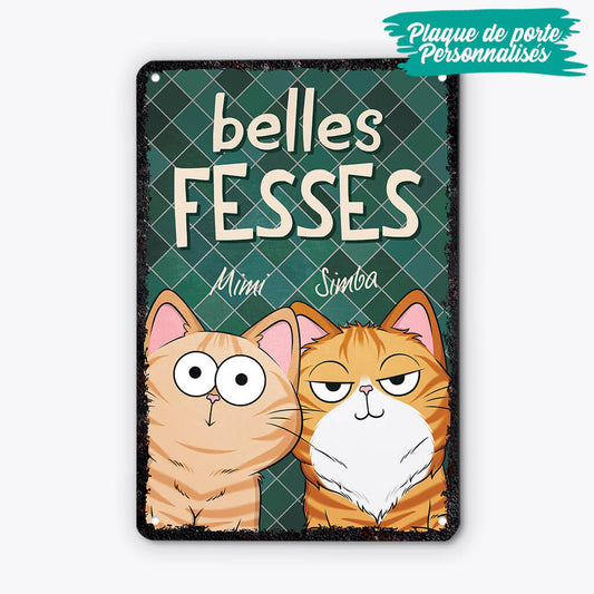 2657EFR2 belles fesses version chats plaque personnalisee pour amoureux des chats