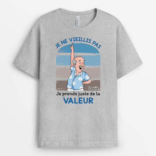 2702AFR2 je ne vieillis pas t shirt humour homme personnalise