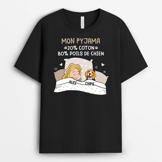2729AFR1 mon pyjama 20_ coton 80_ chien  t shirt chien original