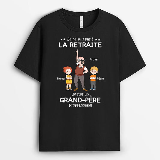 2739AFR1 je suis un papy professionnel qui danse t shirt papy personnalise humour