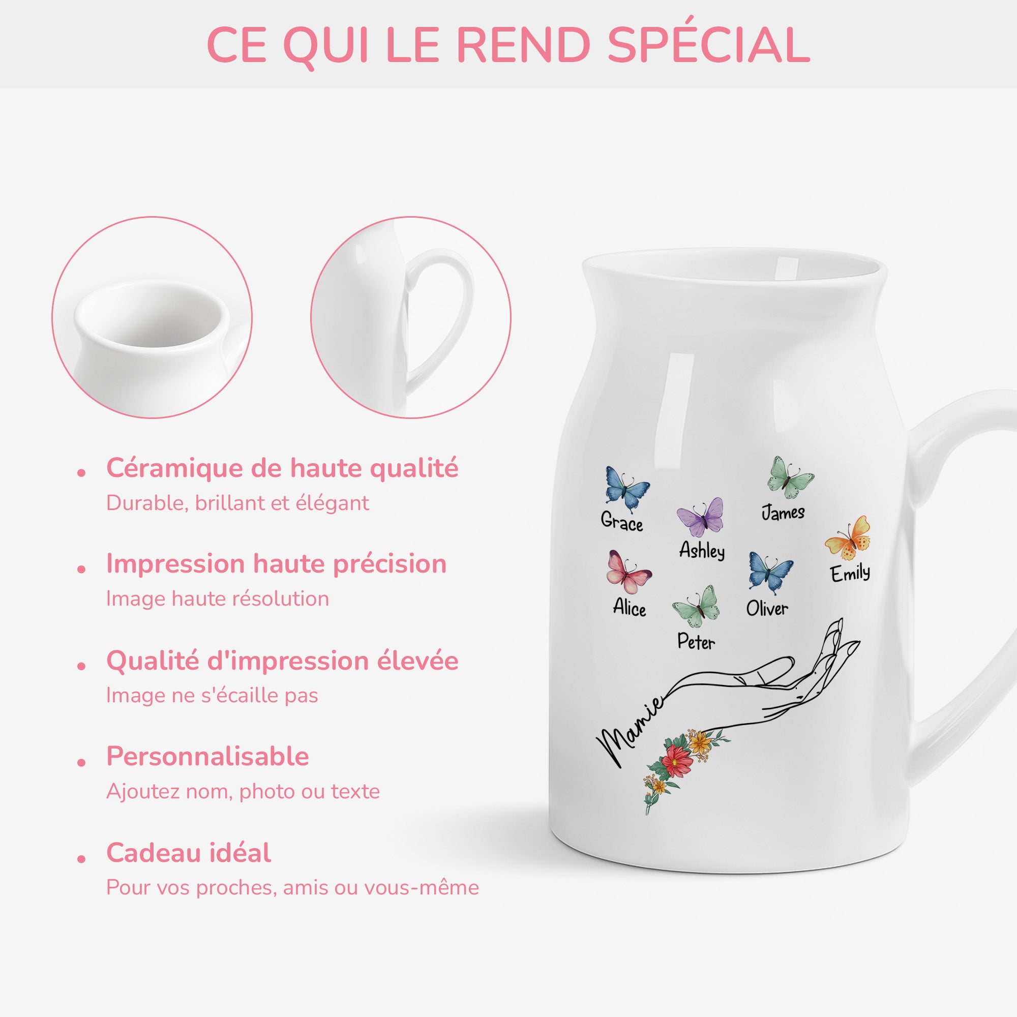 2782OFR4 vase personnalise pour maman avec papillon 2782o6l5a