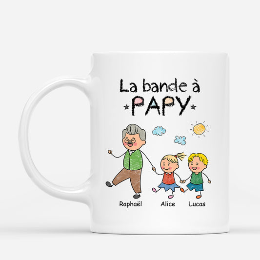 2793MFR1 la bande a papy version dessin au crayon de couleur mug personnalise papy
