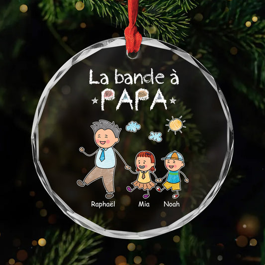 2793OFR1 ornement en verre personnalise homme la bande a papa dessin crayon 2793o3l8b