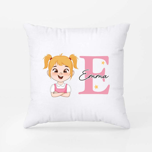 2830PFR2 enfant avec lettre coussin pour enfant personnalise