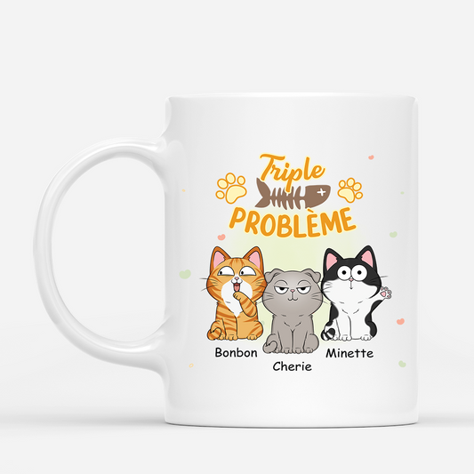 2852MFR1 mug personnalise chat trois fois plus dennuis 2852m5z8d